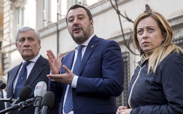  Antonio Tajani, Matteo Salvini e Giorgia Meloni