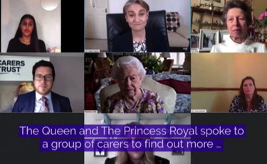 Il debutto della regina Elisabetta su zoom post Covid