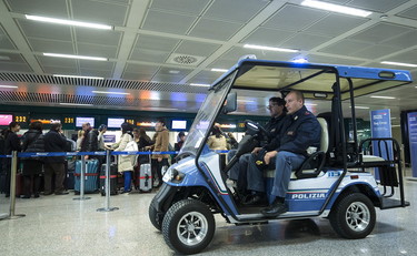 Polizia all'aeroporto di Fiumicino