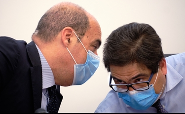 Zingaretti con l'assessore regionale alla Sanità D'Amato