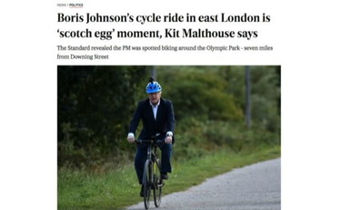 Covid. Gb, Johnson criticato perché in bici andava troppo lontano