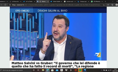 Salvini e Gruber, scontro acceso a Otto e mezzo