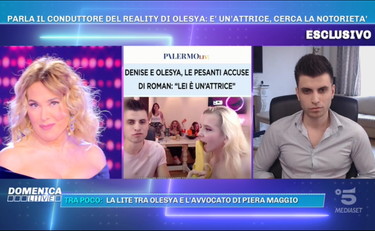Si è inventata tutto. Il conduttore del reality smaschera Olesya a Domenica Live
