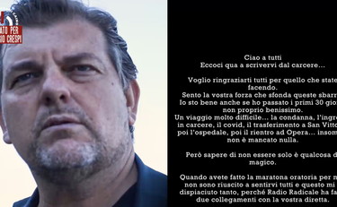 Il toccante video-messaggio di Ambrogio Crespi dal carcere: 