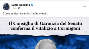 Il vitalizio a Formigoni scatena la volgarità della Azzolina: Il Senato scatarra sui cittadini...