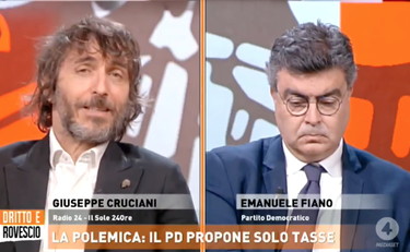 Il Pd è il partito delle tasse. Una cosa da pazzi, Cruciani distrugge Letta