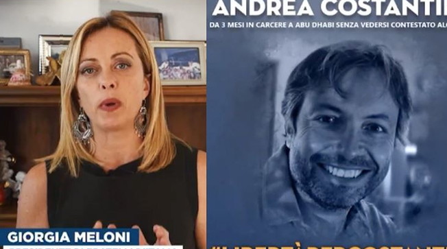 Liberate Costantino. Meloni scuote il governo sull'italiano detenuto in Arabia (VIDEO)