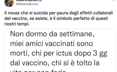 Suicidio no-vax? Il virologo Roberto Burioni ci crede