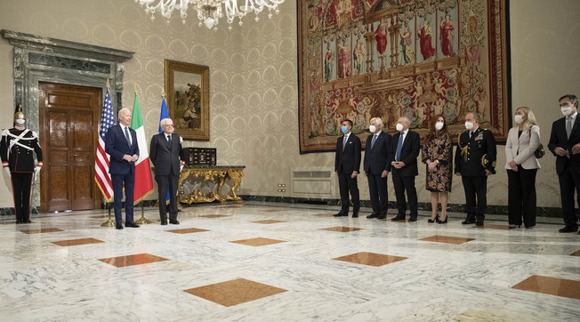 Biden al Quirinale da Mattarella: Usa e Italia uniti su clima e lotta al Covid