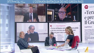 La Russa è stufo del Covid e legge il giornale, la Merlino non gliela fa passare e lo sfotte