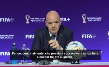 Mondiali, Infantino: potete sopravvivere senza alcol per tre ore
