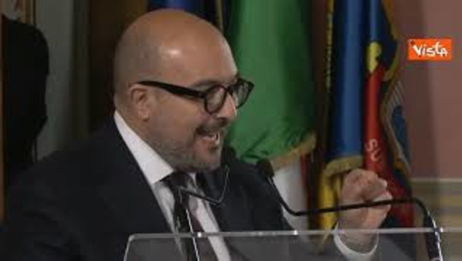 Sangiuliano legge brano di Leopardi alla Cerimonia di Donazione della Rocca Abbaziale a Subiaco