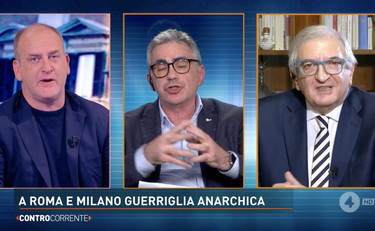 Pregliasco su Cospito tira fuori il green pass. Sgomento in studio, Foti lo sotterra