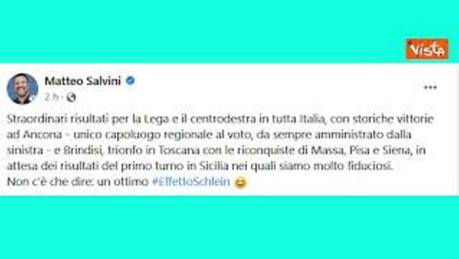 Amministrative, i commenti sui social di Meloni, Salvini, Tajani e Calenda