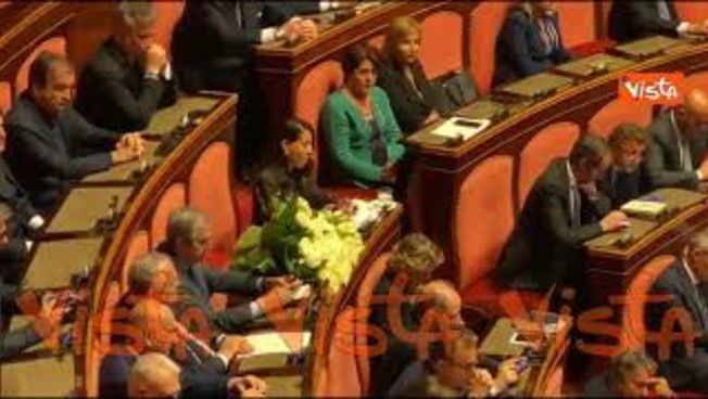 Commemorazione Berlusconi al Senato, le lacrime di Licia Ronzulli
