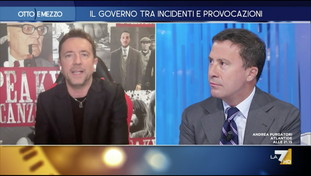 A Otto e mezzo volano gli stracci: scontro infuocato Scanzi-Bocchino