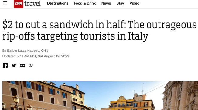 Scontrini pazzi, processo all'Italia sulla Cnn: Vergognose fregature ai turisti