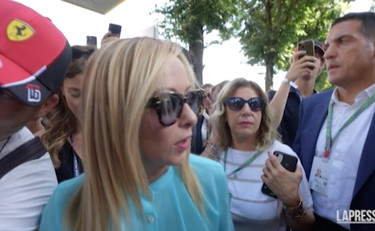 “Dobbiamo far correre l'Italia”. Anche Meloni ospite al GP di Monza | GUARDA