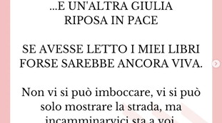 Se avesse letto i miei libri..., bufera sulla scrittrice : il post assurdo su Giulia