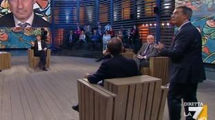 Meloni è una...: Di Battista non si tiene sul caso Scurati. Floris lo riprende