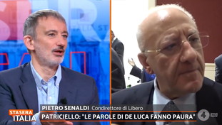 Battutista geloso di Meloni: il sonoro ceffone di Senaldi a De Luca