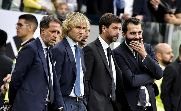 Plusvalenze Juventus, rinvio a giudizio per Agnelli, Nedved, Arrivabene e Paratici