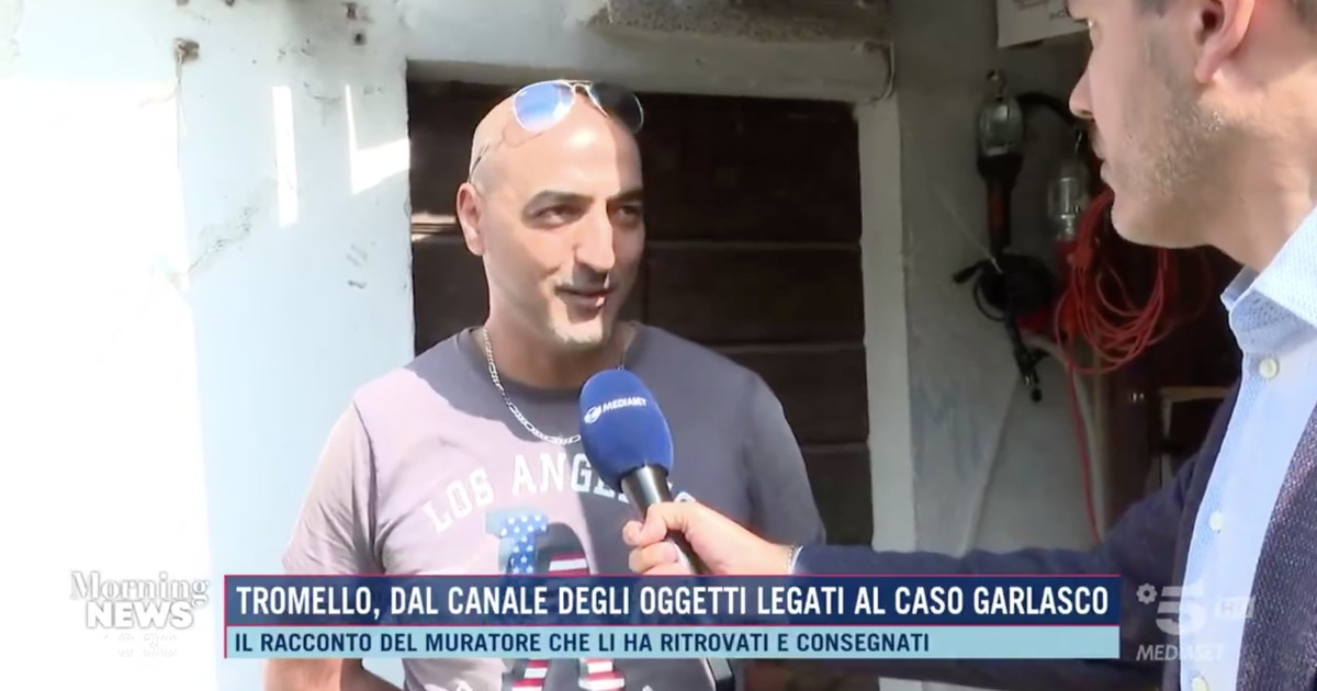 si fa avanti l uomo che ha trovato gli oggetti nel canale vicino garlasco li ho utilizzati
