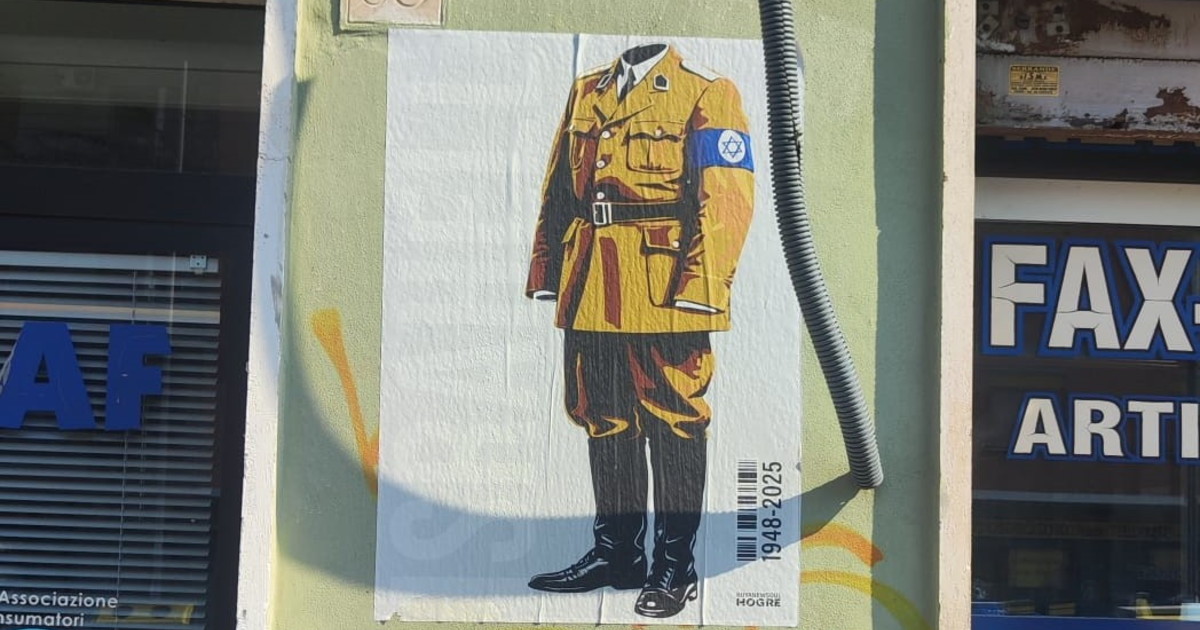 L'immagine choc dei nazi-ebrei denunciata da Il Tempo spunta in vari quartieri di Roma