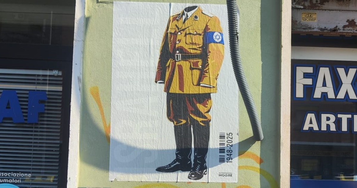 l immagine choc dei nazi ebrei denunciata da il tempo spunta in vari quartieri di roma