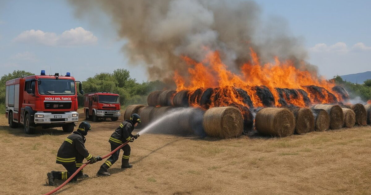Fiamme alle porte di Firenze: vasto incendio in un campo a Sesto Fiorentino Fiamme alle porte di Firenze: vasto incendio in un campo a Sesto Fiorentino
