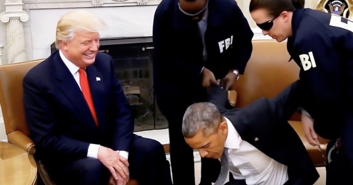 Trump rilancia un deepfake: Obama "arrestato" nel video virale Trump rilancia un deepfake: Obama "arrestato" nel video virale