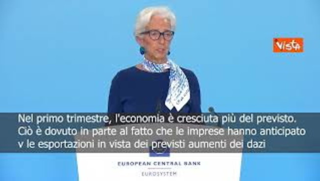 lagarde in primo trimestre economia ue cresciuta pi249 del previsto