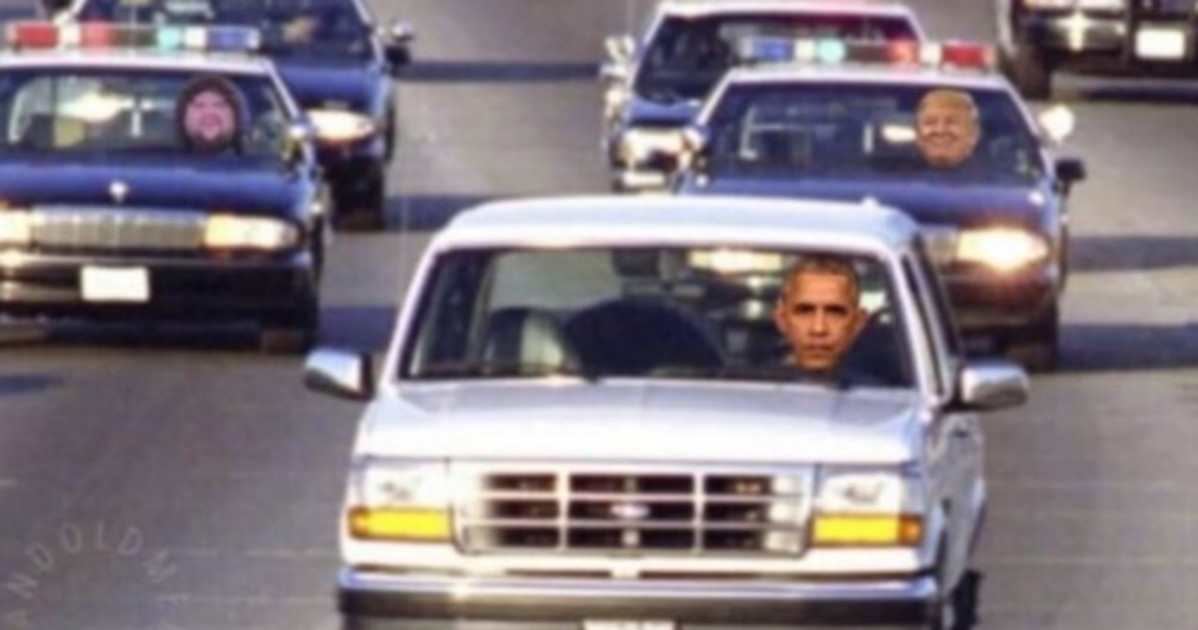 Obama inseguito dalla polizia: il nuovo meme postato da Trump