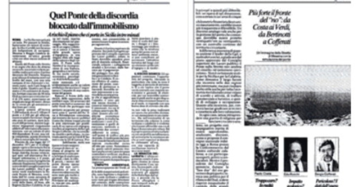 Sinistra e Repubblica fanno la guerra al Ponte. Ecco quando difendevano l Sinistra e Repubblica fanno la guerra al Ponte. Ecco quando difendevano l