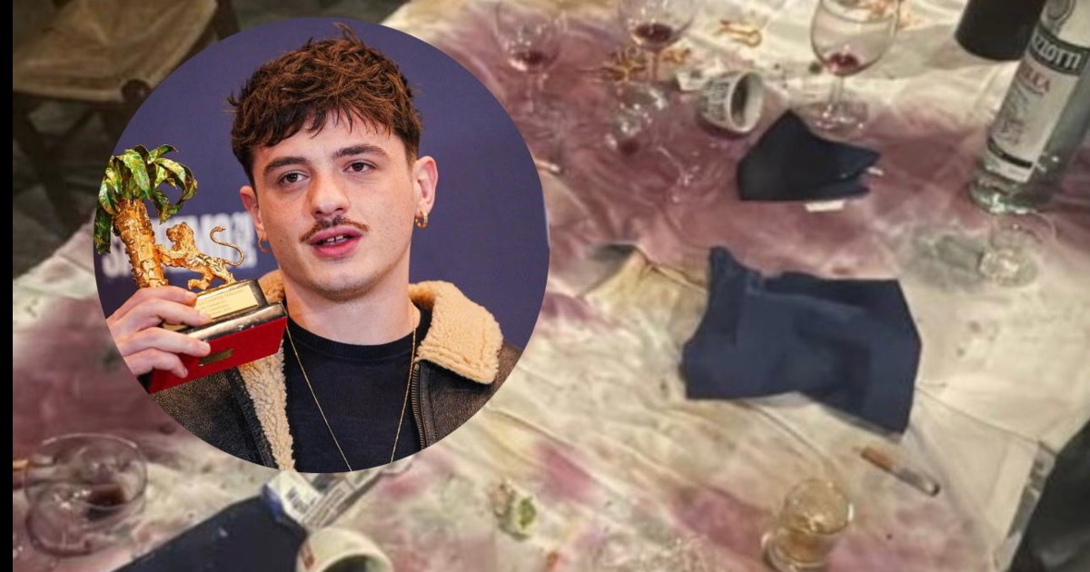 olly nella bufera sigarette vino rovesciato e bottiglie rotte al ristorante la foto che lo inchioda