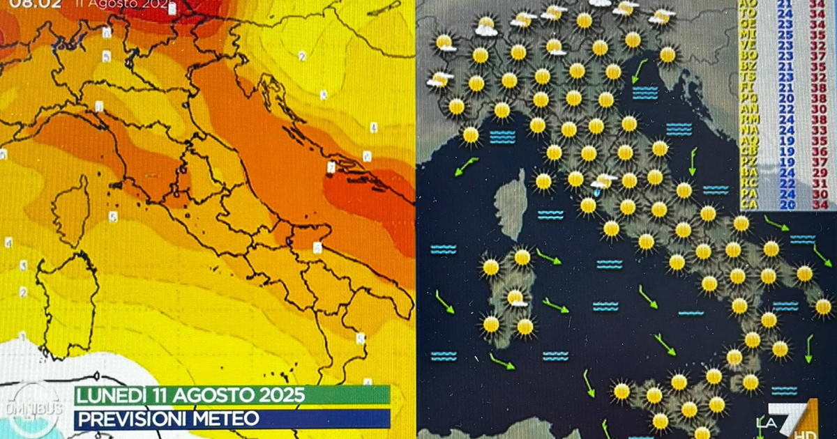 Sottocorona: Aria molto calda e temperature su. Cosa ci aspetta per Ferragosto