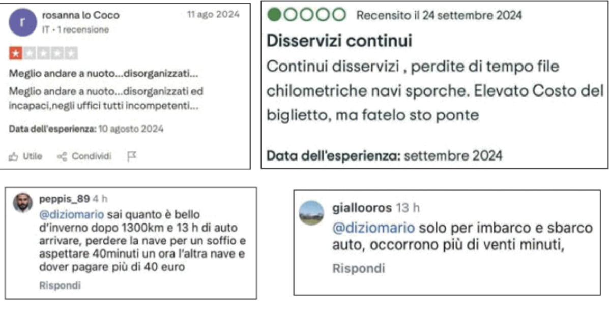 attese costi e disservizi ira social per il traghetto ma fatelo questo ponte