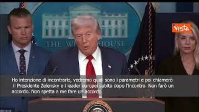trump incontrer242 putin e poi chiamer242 zelensky ma non faro un accordo non spetta a me