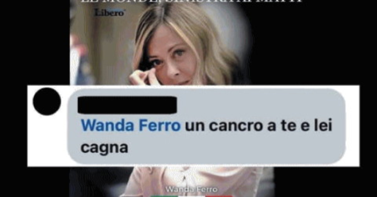 insulti a meloni e ferro vi auguro un cancro e scoppia il caso sui social