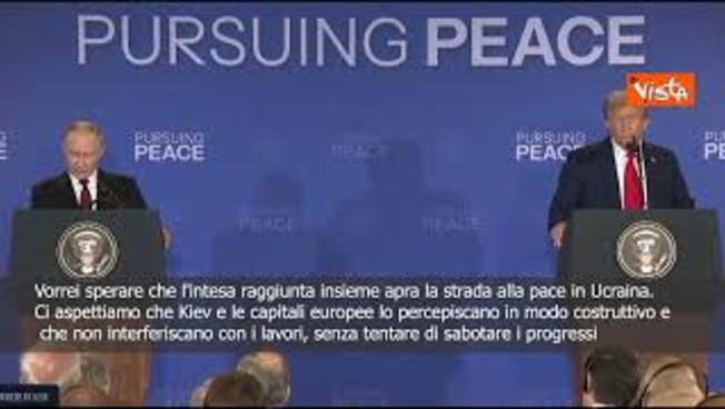 Putin ad Anchorage: Kiev e Ue non interferiscano e non sabotino progressi di pace