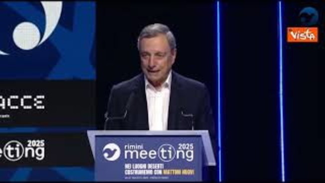 Draghi al Meeting di Rimini: "Ue marginale e spettatrice su Ucraina, Iran e Gaza"