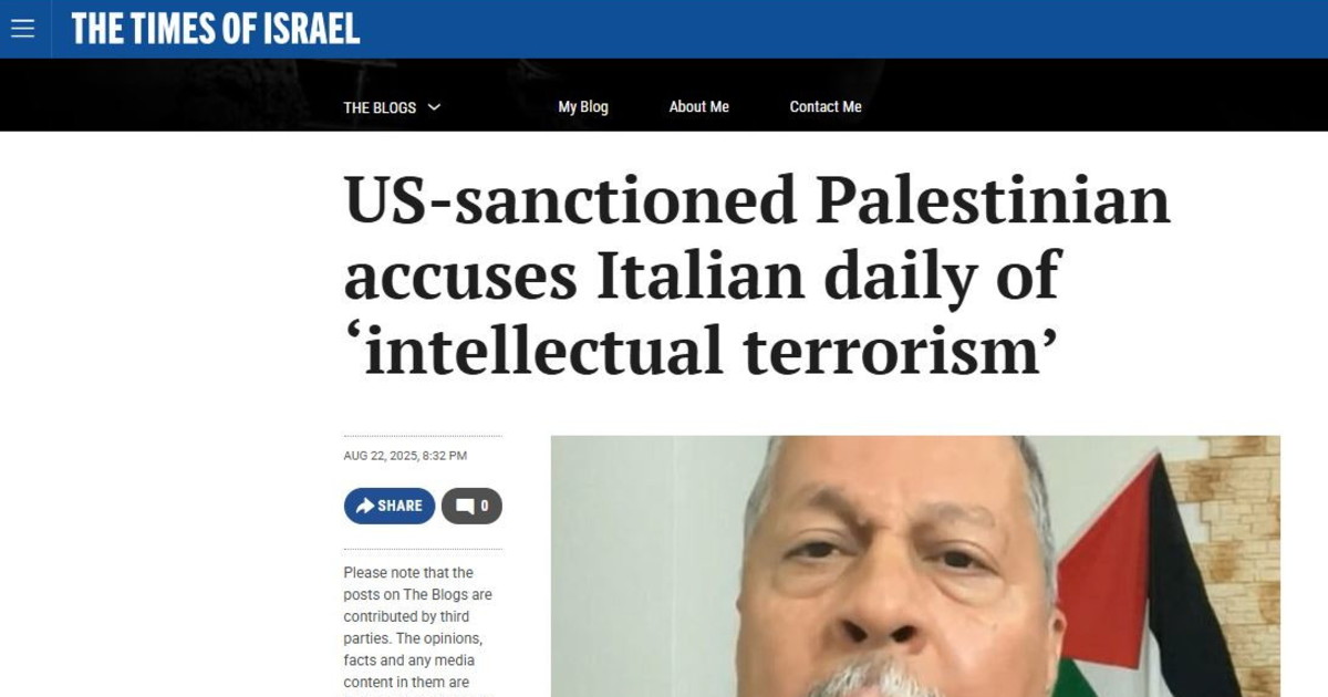 gli attacchi dei filo hamas a il tempo finiscono sul times of israel
