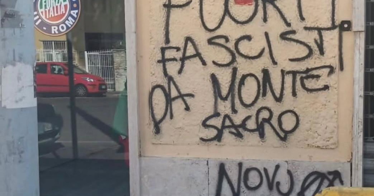 Vandalizzata la sede dei giovani di Forza Italia a Roma. La scritta choc: "Fuori i fascisti"