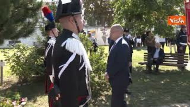 Anniversario terremoto Amatrice, deposta corona fiori a monumento vittime nel Parco Don Minozzi
