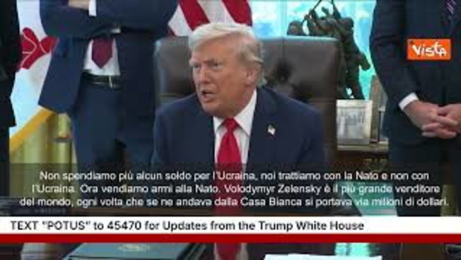 Trump: Non do più un soldo a Kiev, ora trattiamo con la Nato