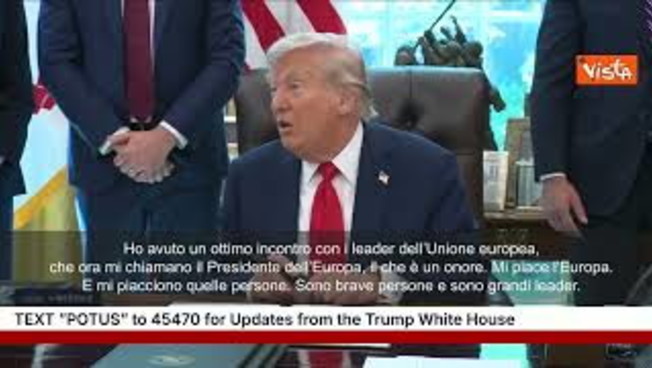 Trump scherza con i cronisti: I leader Ue ormai mi chiamano "Presidente dell