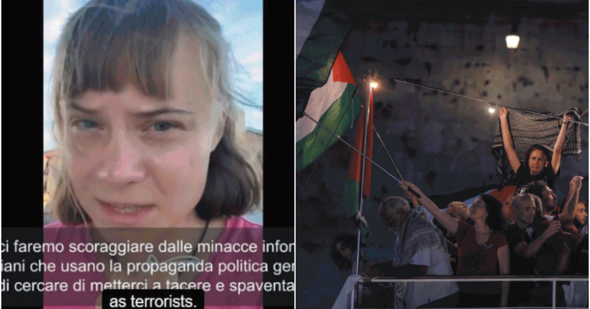 Greta sfida Israele: "Propaganda genocida". E sul Tevere sfila la Flotilla de Greta sfida Israele: "Propaganda genocida". E sul Tevere sfila la Flotilla de