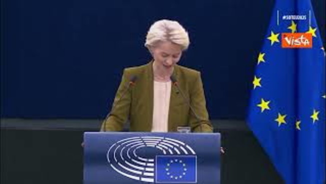 Termina il discorso sullo Stato dell'Unione di Von der Leyen, l'applauso del Parlamento Ue