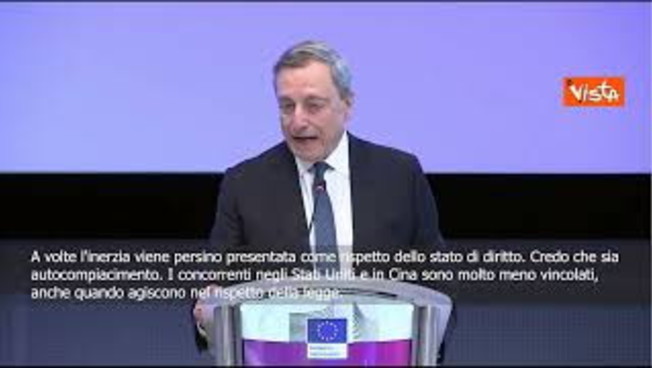 draghi in ue serve velocit224 e agire insieme se no rassegniamoci a rimanere indietro