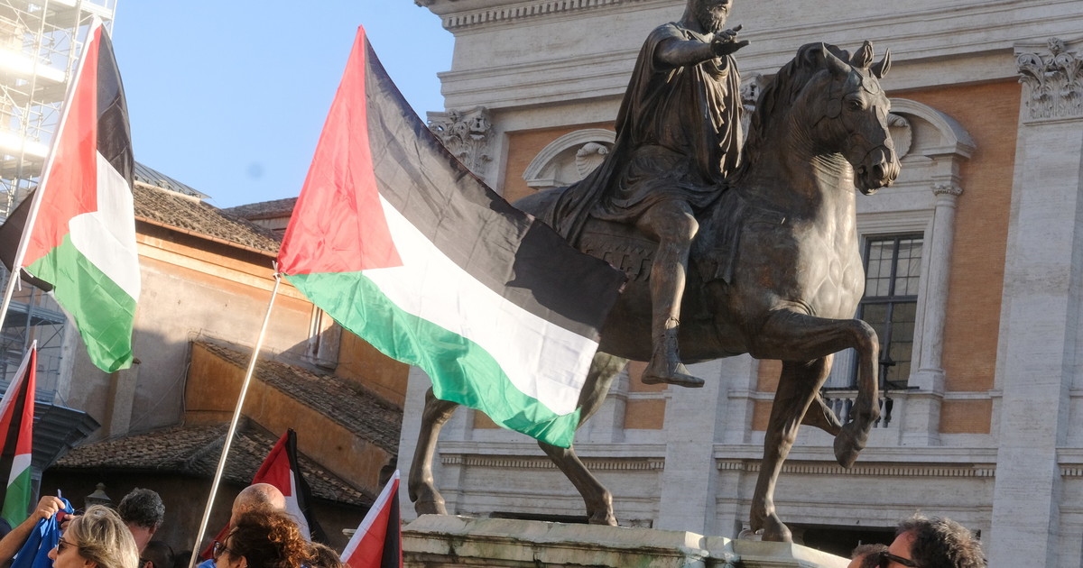 la bandiera della palestina e il caos in campidoglio
